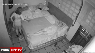 European grandparents fuck in their bed