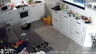 German mother walks around her room naked