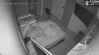 Bad young parents fuck in their bed wildly