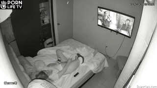 European mother masturbates watching porn