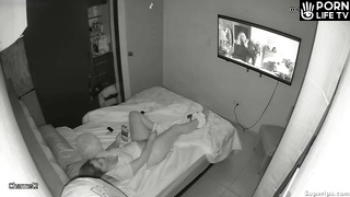 European mother masturbates watching porn