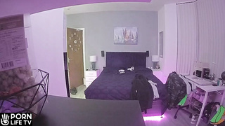 European young couple fucks in their room