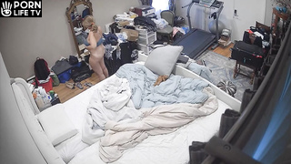 Mature white British couple fucks in their room