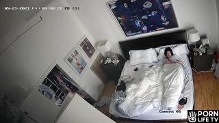 French woman masturbates watching porn