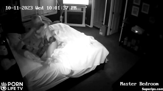 Tattooed Canadian couple fucks in their bed