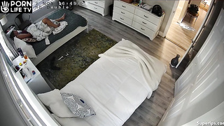 American woman masturbates in her daughter’s room