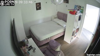 Naughty Italian teenager masturbates on her bed