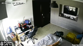 Young French couple fucks in their room