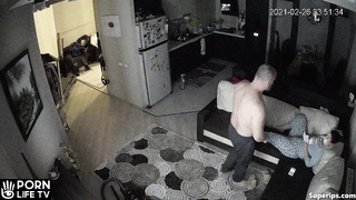 Mature Russian men fuck hard on the sofa