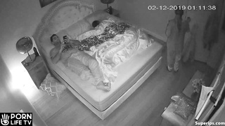 Naughty mature parents fuck before going to sleep