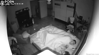 Spanish couple fucks in the middle of the night