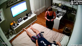 Australian tanned couple fucks on their bed