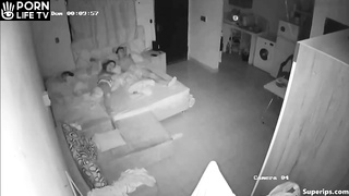 Poor skinny parents fuck in their bed