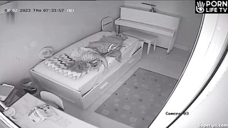 German blonde girl masturbates on her bed