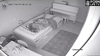 German blonde girl masturbates on her bed