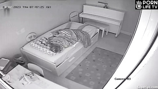 German blonde girl masturbates on her bed