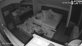 Naughty British parents fuck in their bed