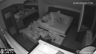 Naughty British parents fuck in their bed