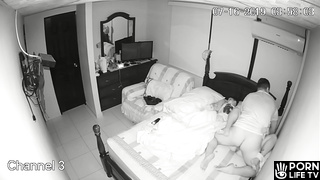 Naughty chubby parents fuck in their bed