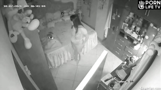 Naughty parents fuck in their daughter’s room