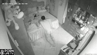 Naughty parents fuck in their daughter’s room