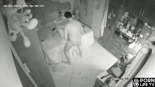 Naughty parents fuck in their daughter’s room