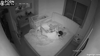 Skinny parents fuck in their bedroom