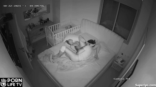 Skinny parents fuck in their bedroom