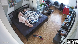 Married white Canadian couple fucks in their bed