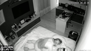 British couple fucks asleep in their bedroom