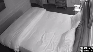 White British couple fucks on their bed