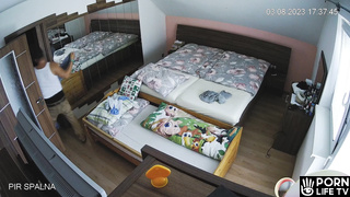 Mature Slavic couple fucks hard in their bed