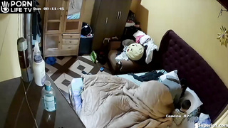 Young Spanish parents fuck in their bed