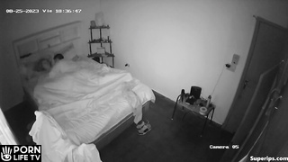 Chubby Spanish couple fucks in their bed