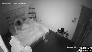 Chubby Spanish couple fucks in their bed