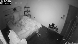 Chubby Spanish couple fucks in their bed