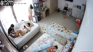 Young Japanese first-time parents fuck