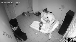 German chiropractor bald fucks his assistant