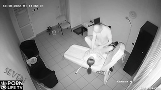 German chiropractor bald fucks his assistant