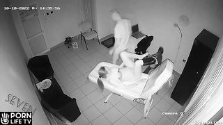 German chiropractor bald fucks his assistant