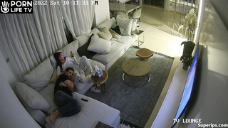 Mature French couple fucks on the couch