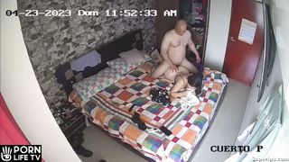 White Brazilian couple fucks on their bed