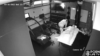 Rich German man makes a threesome in his garage