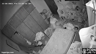 Latino couple has sex in their daughter’s room