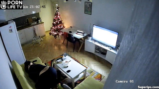 Mature Slavic couple fucks on the sofa