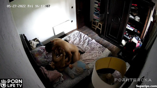 Russian couple in love fucks in their room