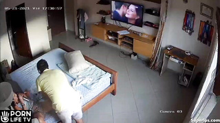 Spanish couple fucks in their matrimonial room