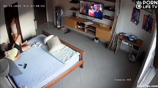 Spanish couple fucks in their matrimonial room