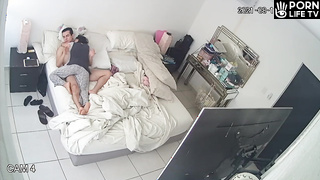 Amazing Amateur Couple Having Sex In Their Bedroom Spy Cam Record