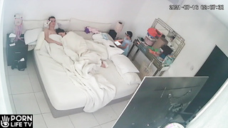 Mom and Dad fuck in their bedroom hidden IP camera